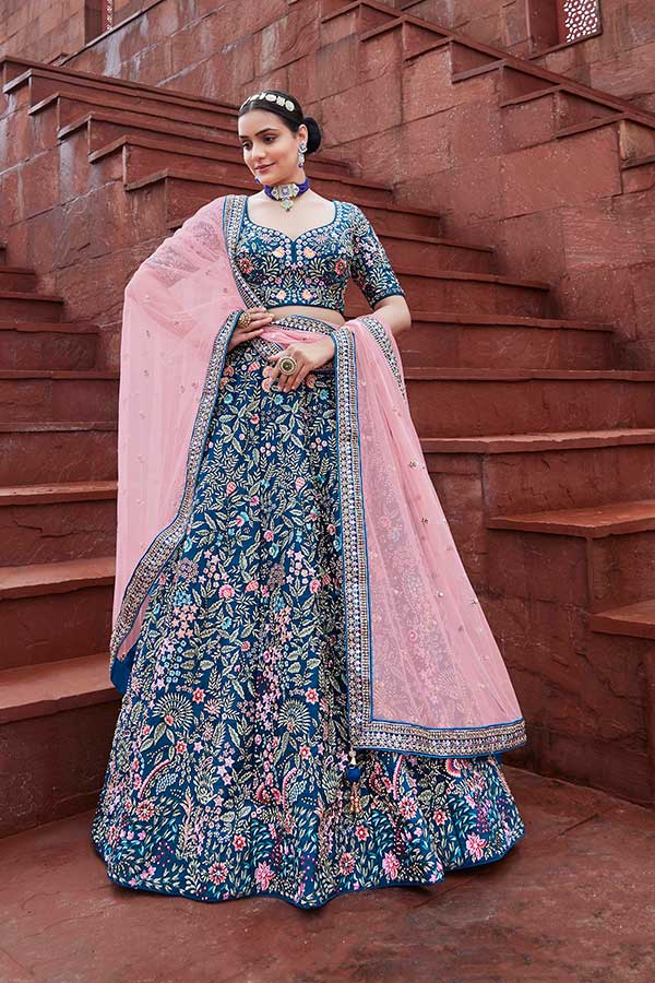 Product Details:

Lehenga Color: Navy Blue, Pink
Occasion: Bridal, Wedding, Engagement
Embroidery: Floral, Thread
Dupatta: Soft Net

Contact us for more offers

Shipping: Worldwide